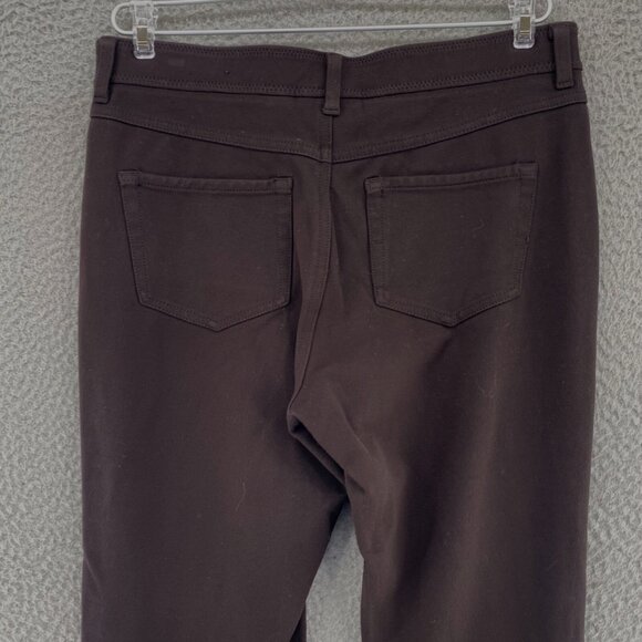Chicos Jeans Womens 0.5 US 6 Brown Knit Skinny Stretch Jeggings Pockets Casual - Picture 4 of 11
